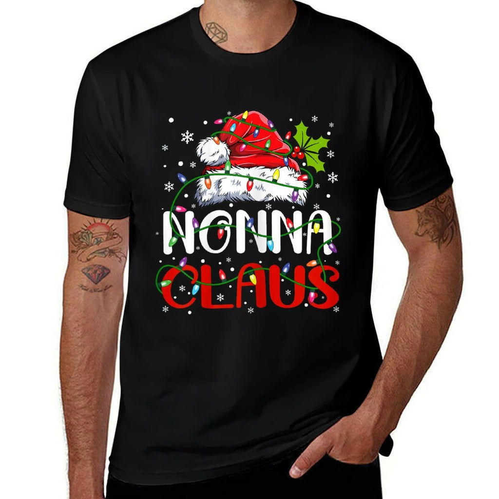 Nonna Claus Christmas Santa Matching Family Xmas Pajamas  Breathable T-Shirt