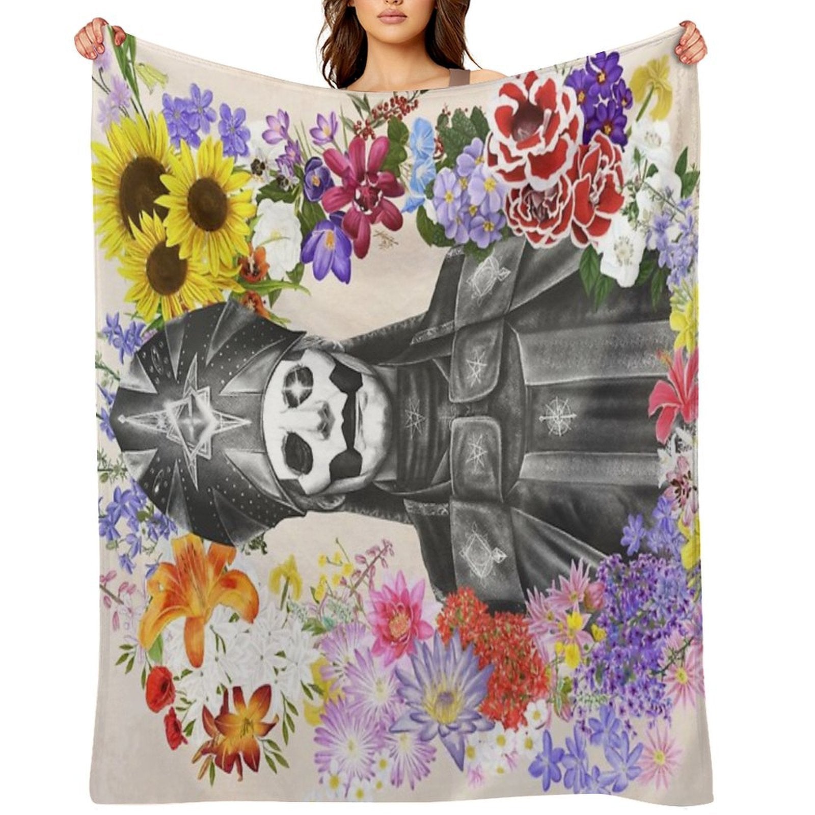 Papa - Language of Flowers Versatility Throw Blanket