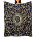 Damask Pattern Tapestry Wall Hanging Versatility Throw Blanket