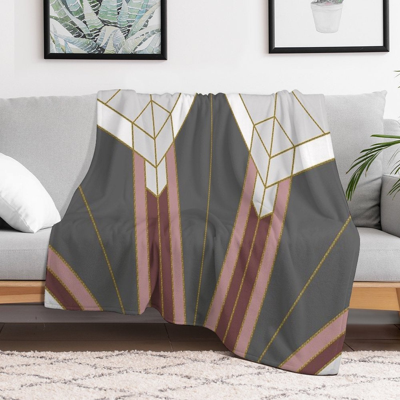 ART DECO G1 Velvety-soft Throw Blanket