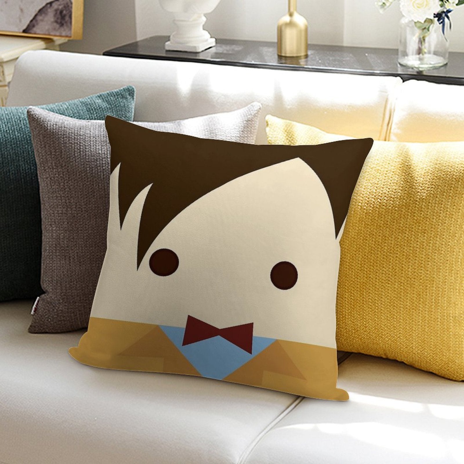 11th Doctor, Matt Smith Soft Durable Construction Throw Pillow