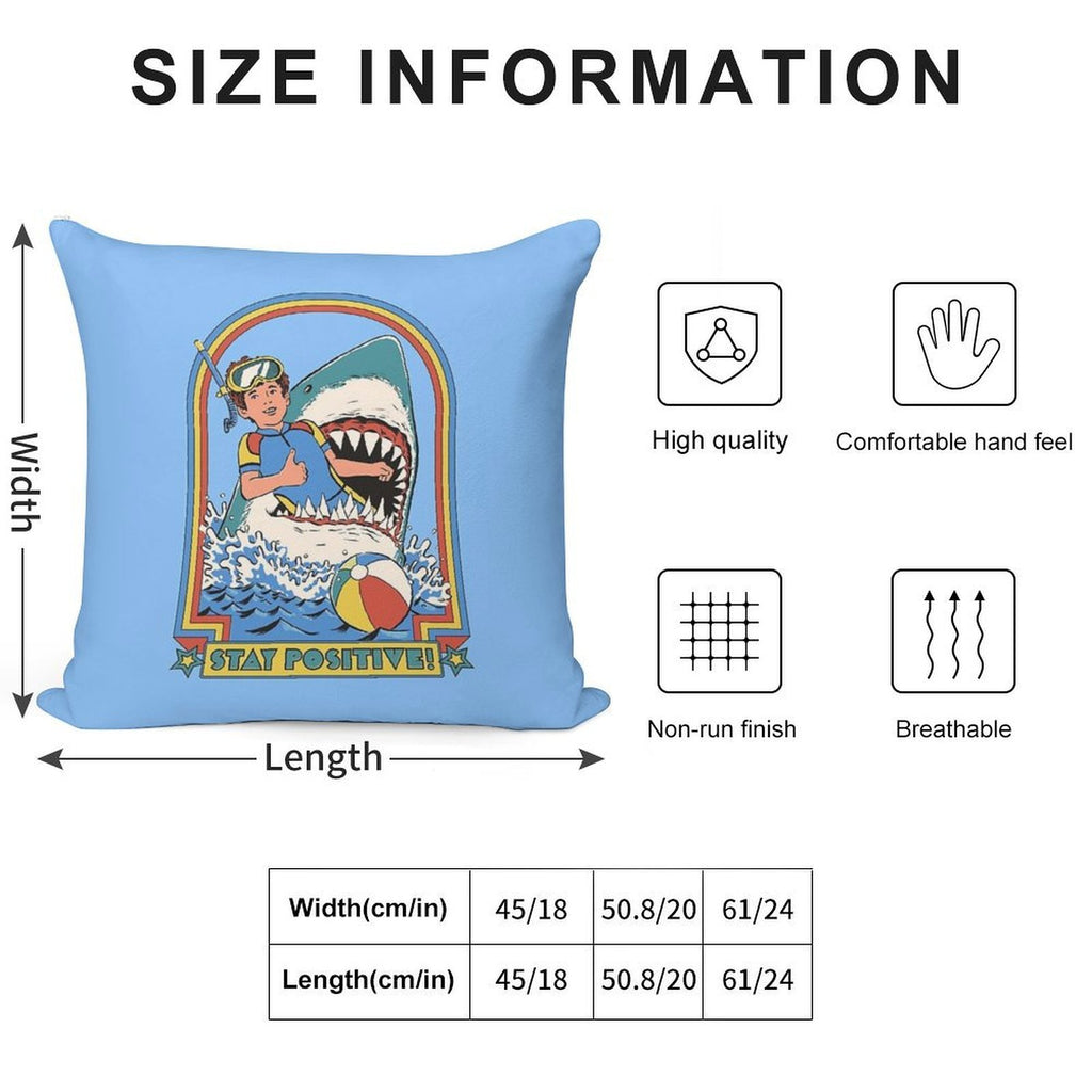 Stay Positive Soft Anti-Pilling Throw Pillow