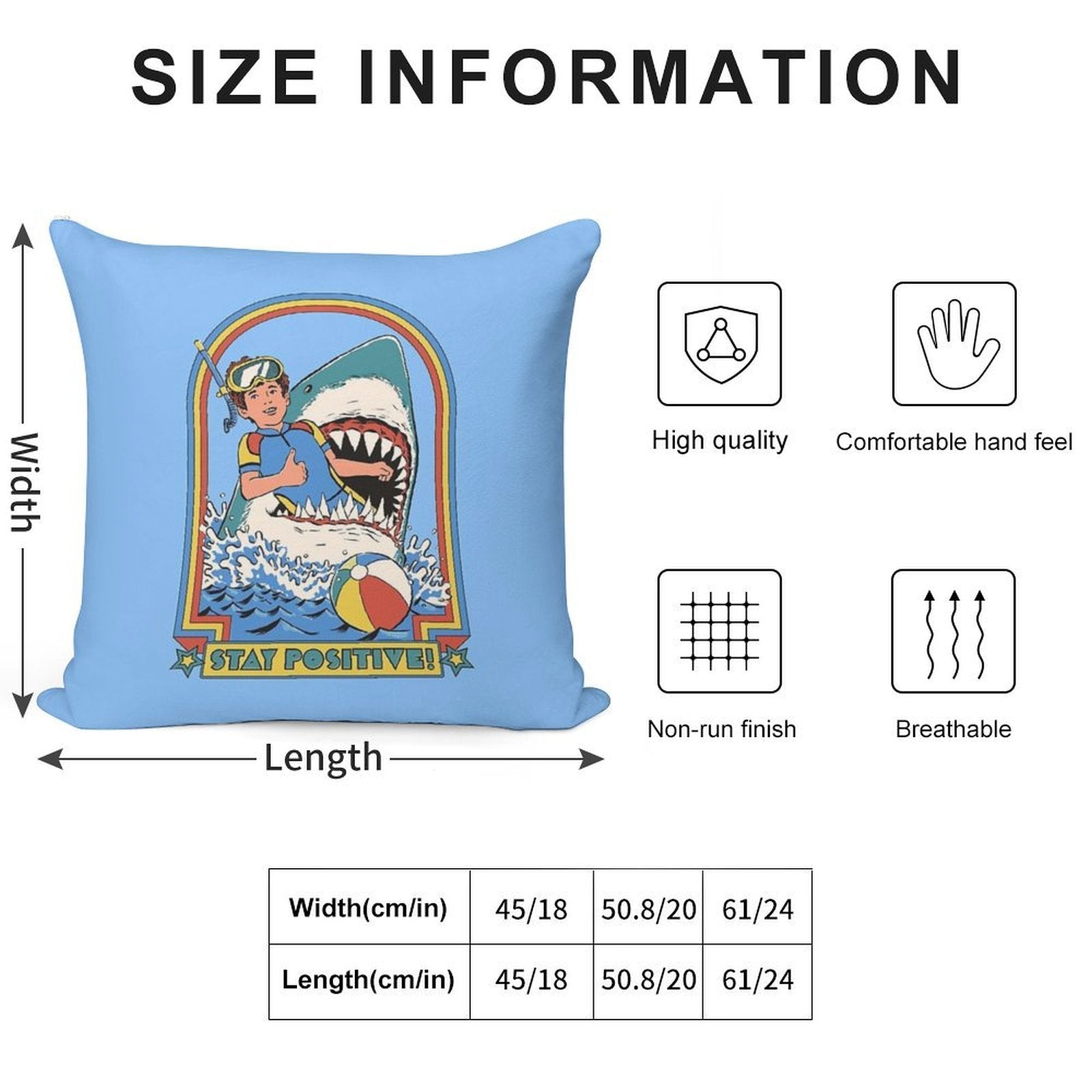 Stay Positive Soft Anti-Pilling Throw Pillow
