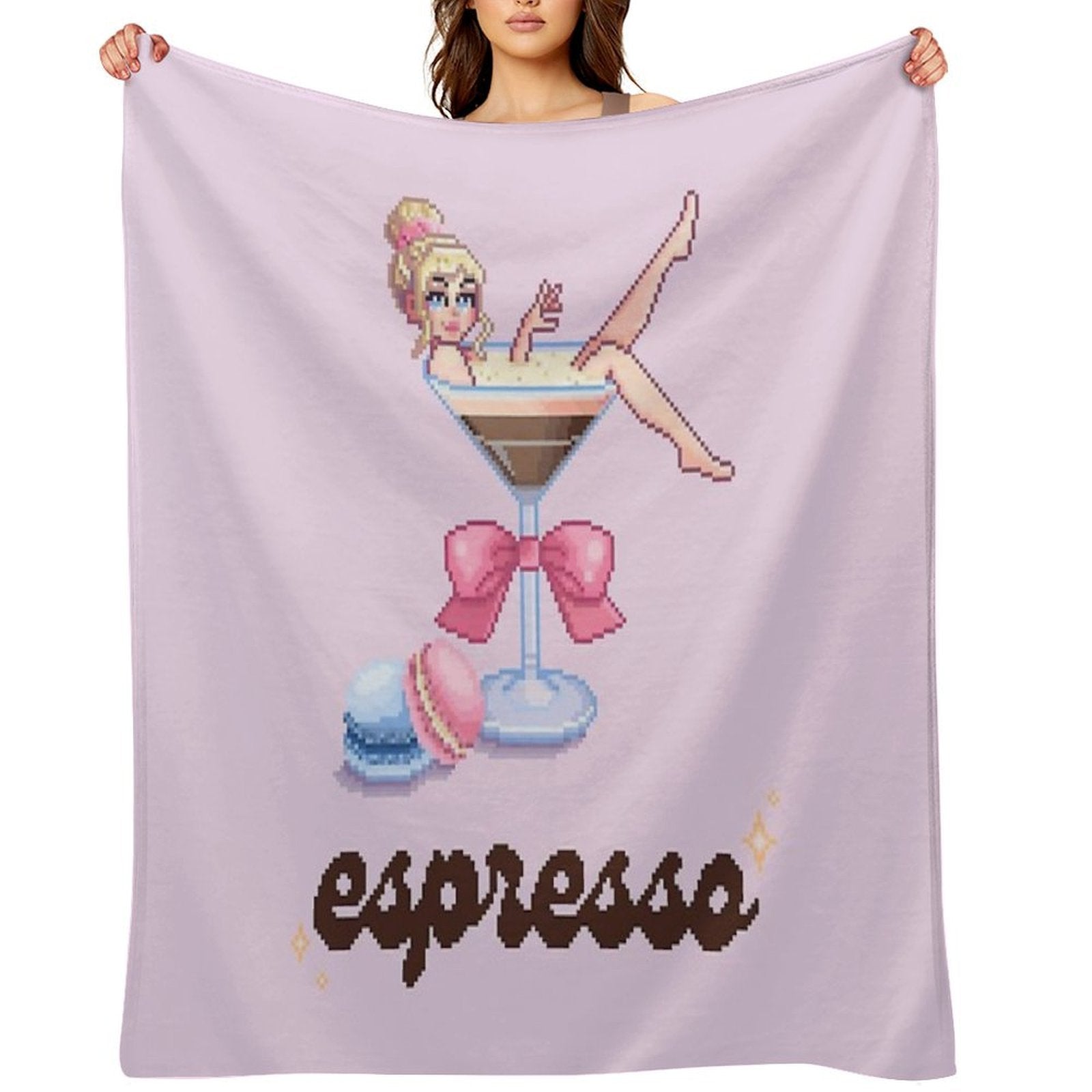 Sabrina Carpenter, Espresso Single, Sabrina 2024, Short N' Sweet Tour, Espresso Martini Machine-washable Throw Blanket