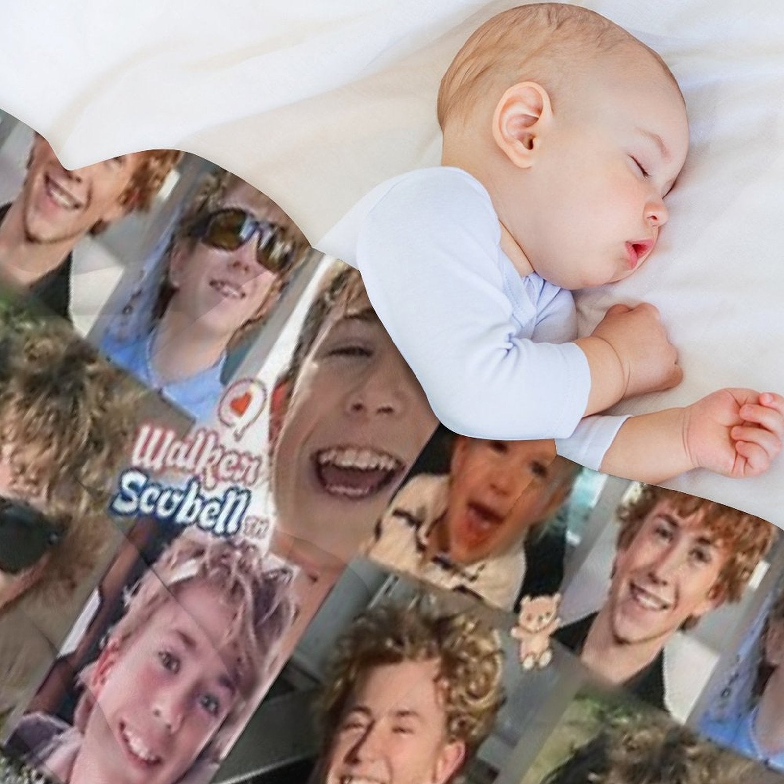 Percy Jackson Walker Scobell Collage All-season Throw Blanket