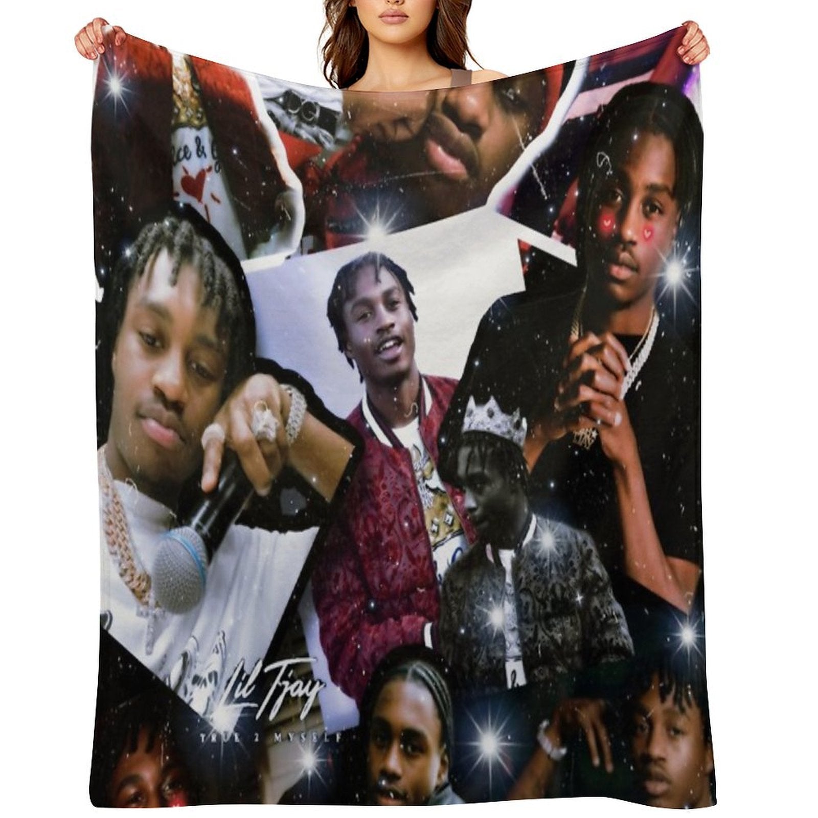 Lil Tjay, Hip-Hop, True 2 Myself, GOAT Velvety-soft Throw Blanket