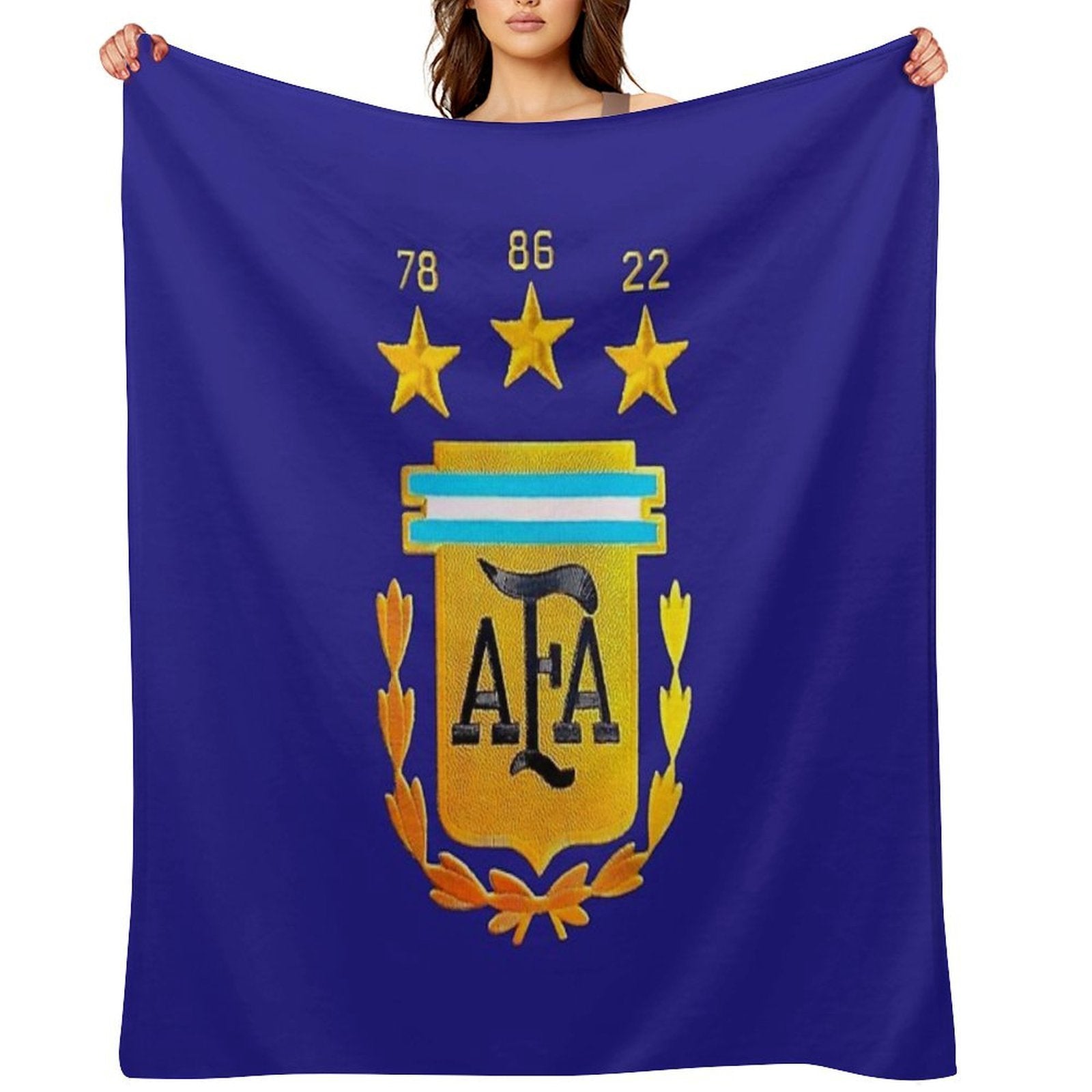 AFA ARGENTINA CHAMPION QATAR 2022 3 STARS Machine-washable Throw Blanket