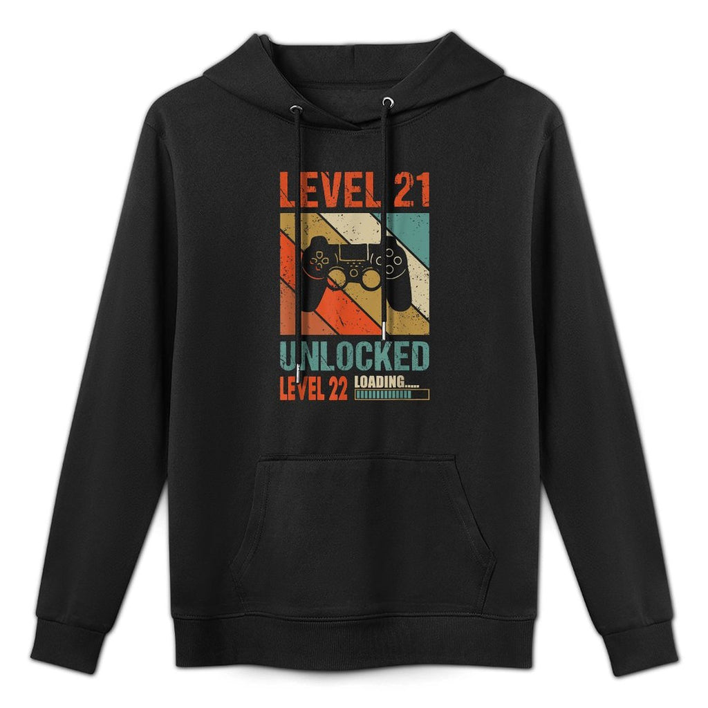 Vintage Level 21 Unlocked Video Gamer Funny 21st Birthday Customizable Surface Hoodie