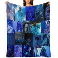 Blue Rap Collage Machine-washable Throw Blanket