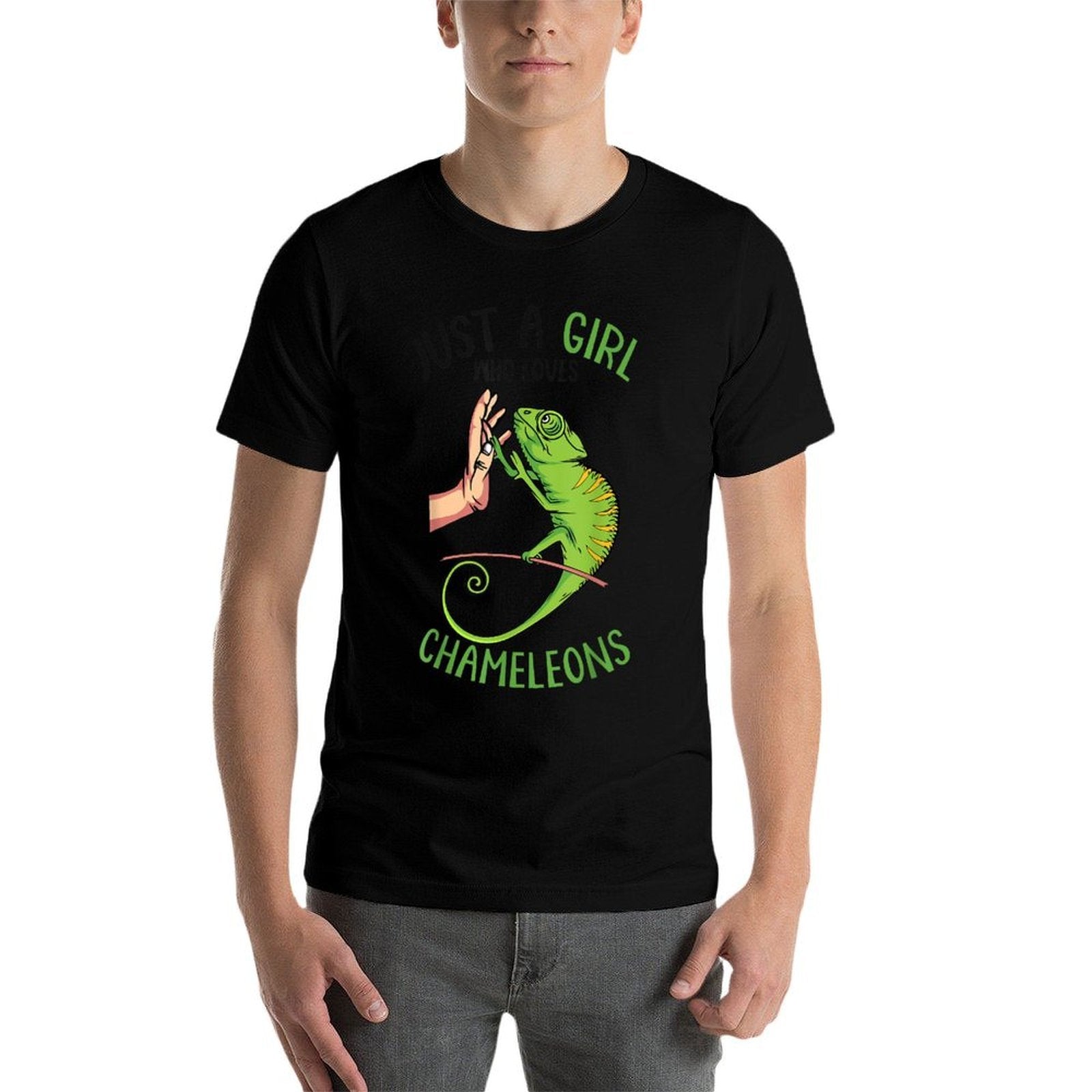 Just A Girl Who Loves Chameleons Lizard Women Girls Kids  Stretchy T-Shirt