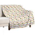 Fresh Fruit, Hand Drawn Fruit, Summer Fruit, Fruit All over Print Comfort Throw Blanket