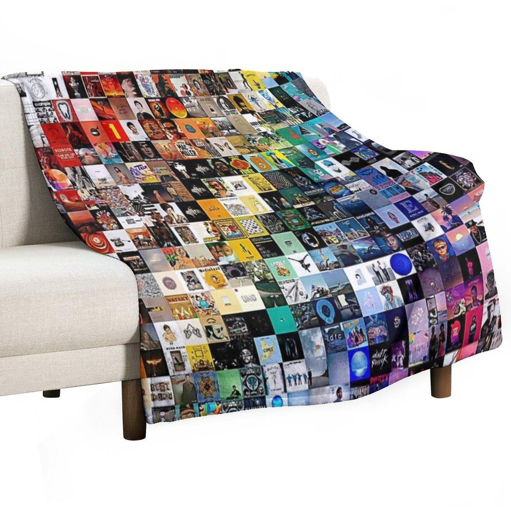 Rainbow Musical Full Album Collage Multi-functional Throw Blanket