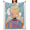 Peaceful Angel Boy Multi-functional Throw Blanket