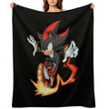 Shadow The Hedgehog Fire Velvety-soft Throw Blanket