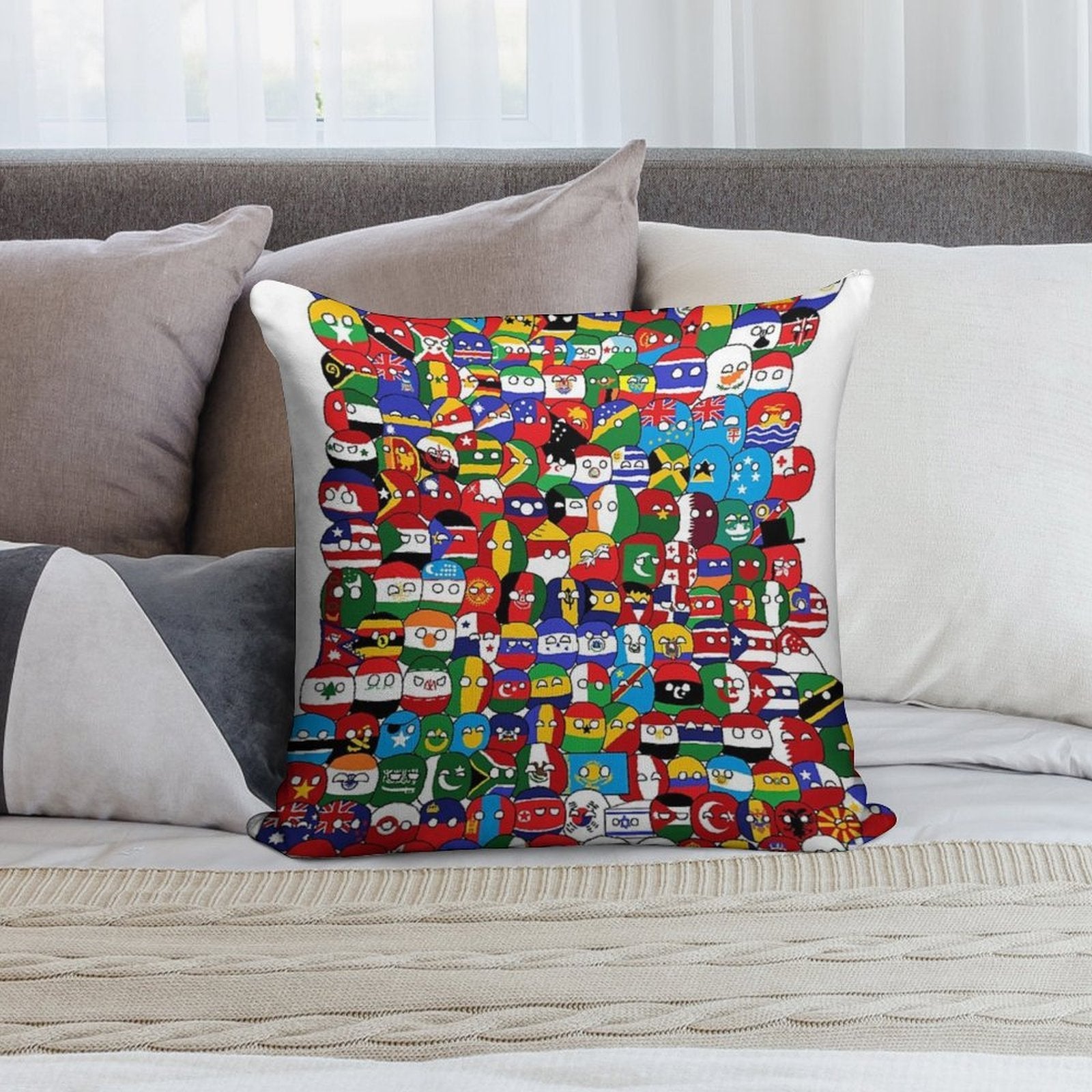 Countryball Soft Warmth Comfort Throw Pillow