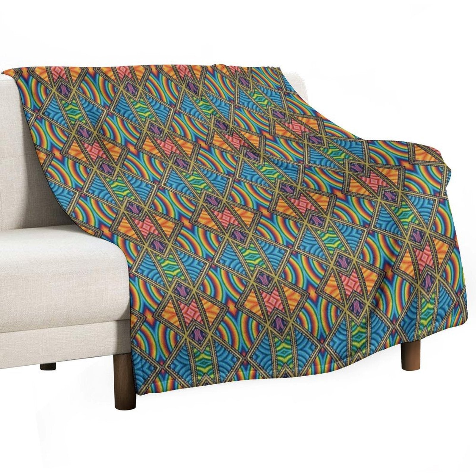 Technicolor Kaleidoscope Comfort Throw Blanket