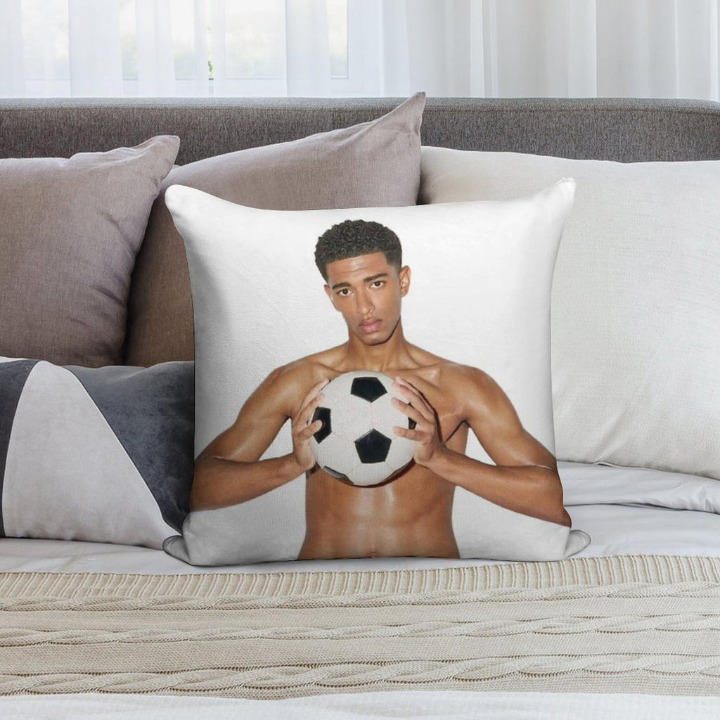 Jude Bellingham Soft Shrink-Resistant Throw Pillow
