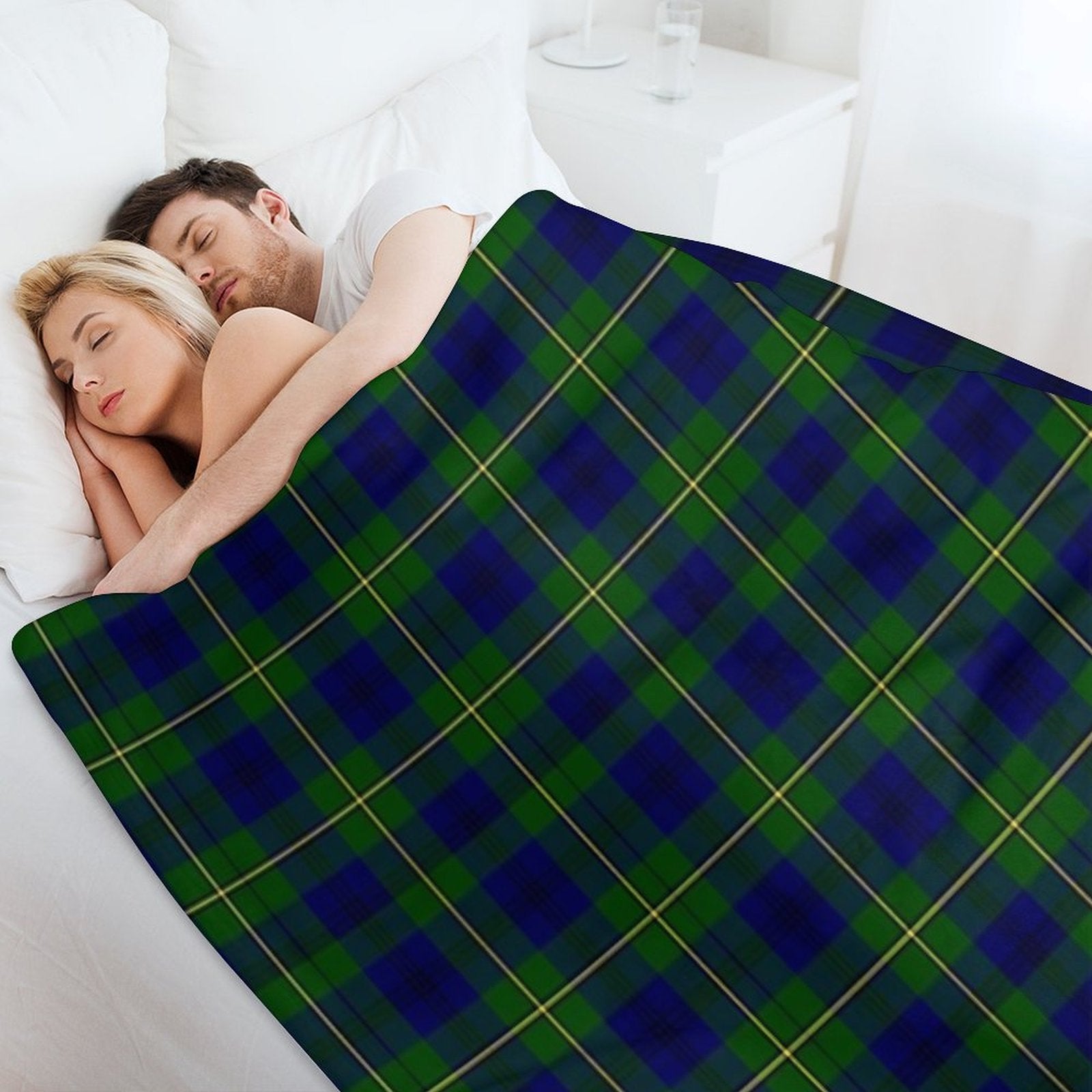 Clan Johnson Tartan Plush Throw Blanket