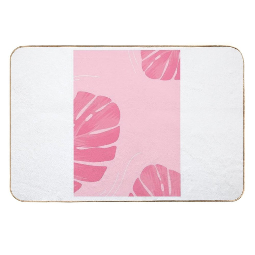Pink Flowers Art  Dirt-Trapping Bath Mat