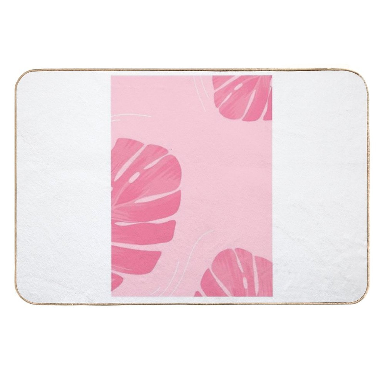 Pink Flowers Art  Dirt-Trapping Bath Mat