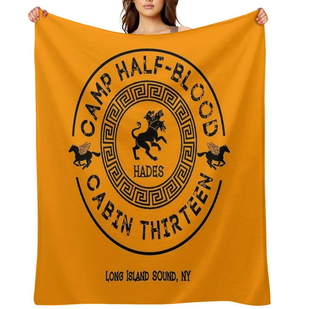 Cabin Thirteen - Hades - Percy Jackson - Camp Half-Blood Shrink-resistant Throw Blanket