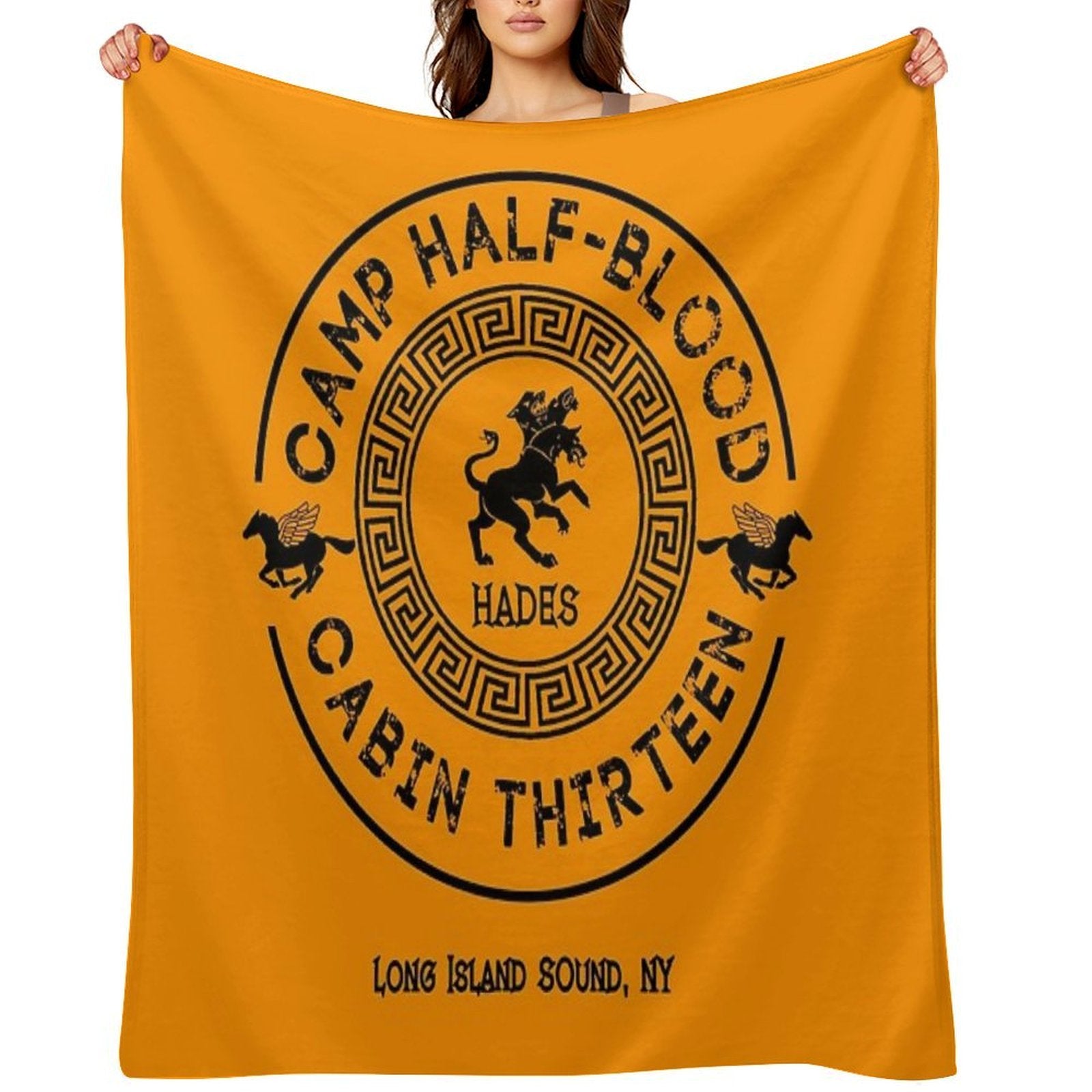 Cabin Thirteen - Hades - Percy Jackson - Camp Half-Blood Shrink-resistant Throw Blanket
