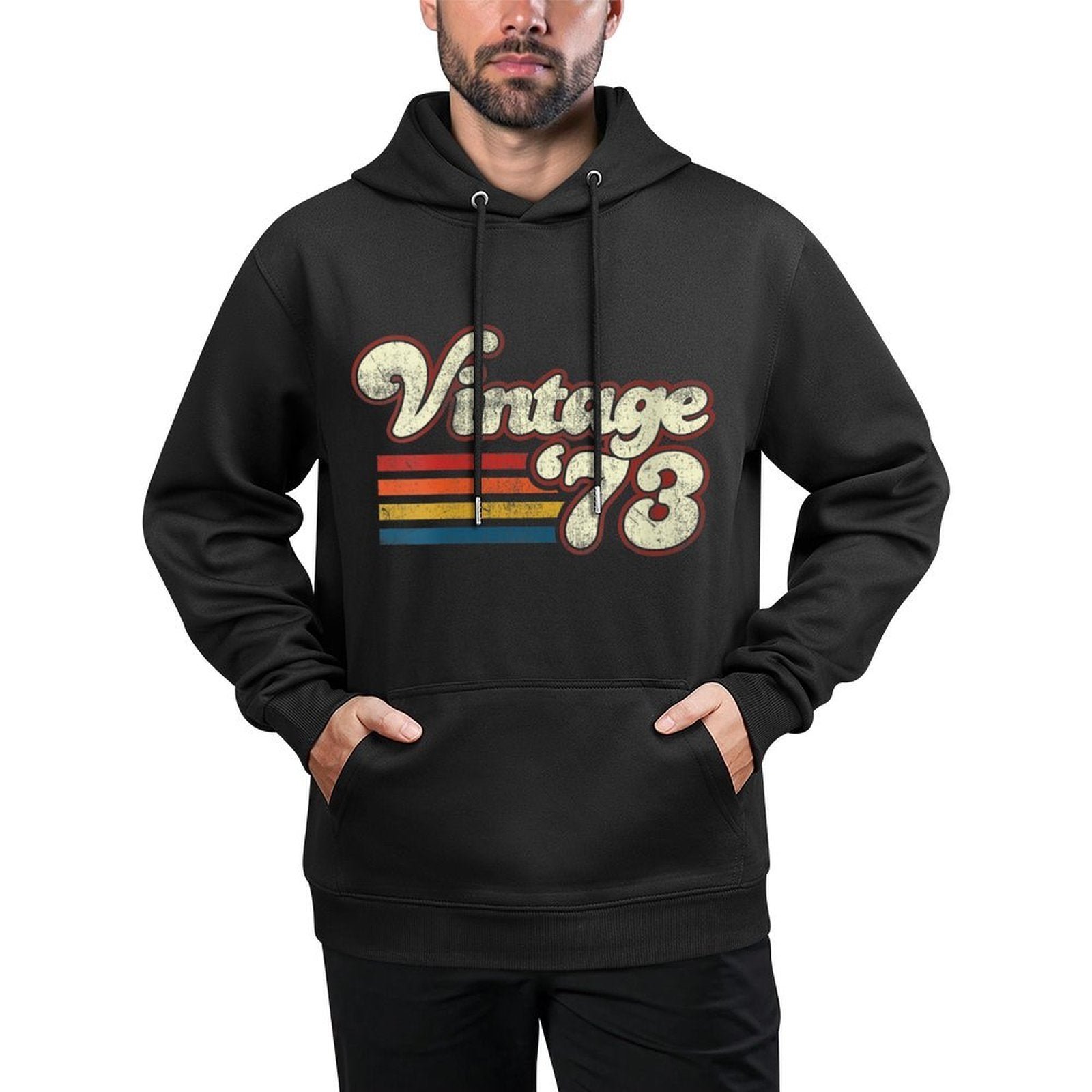Womens Vintage 1973 Birthday Layering Staple Hoodie