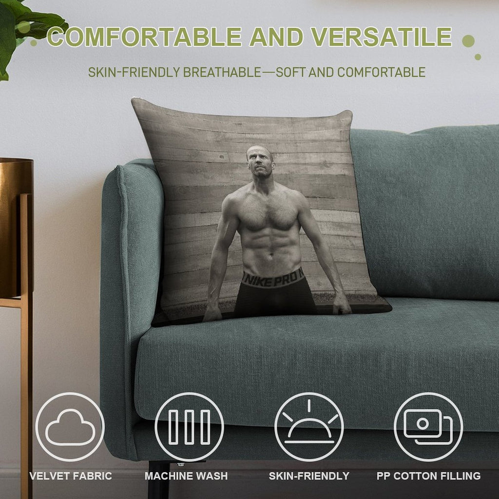 Jason Statham Soft Style Accent Throw Pillow