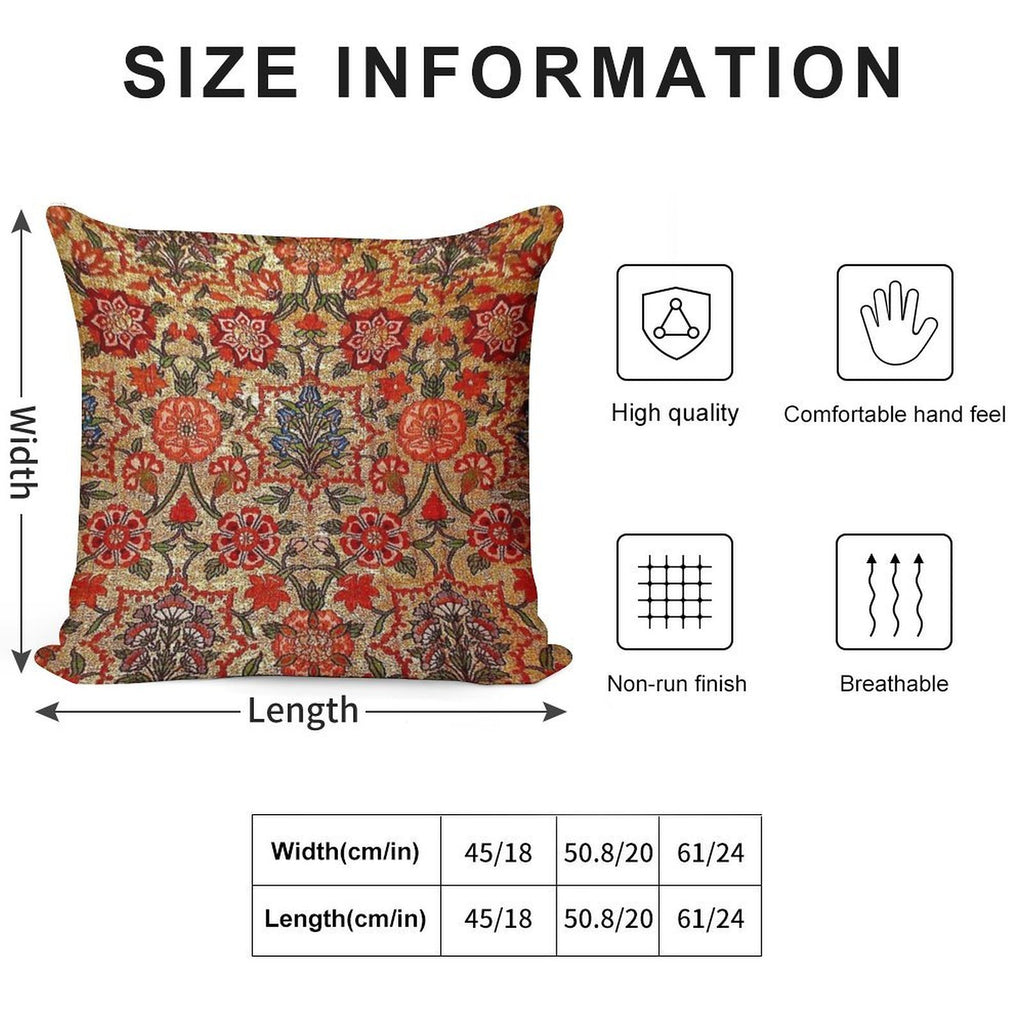 Ancient Turkish Tapestry Soft Washable Throw Pillow