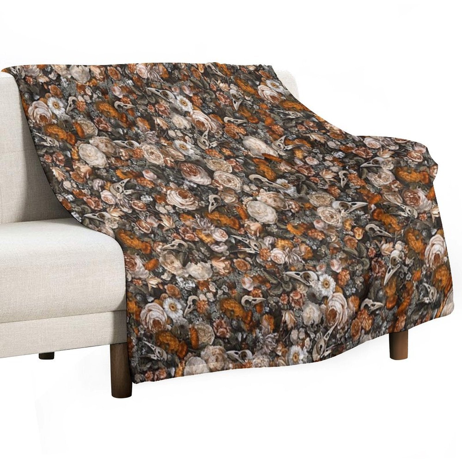 Baroque Macabre Versatility Throw Blanket