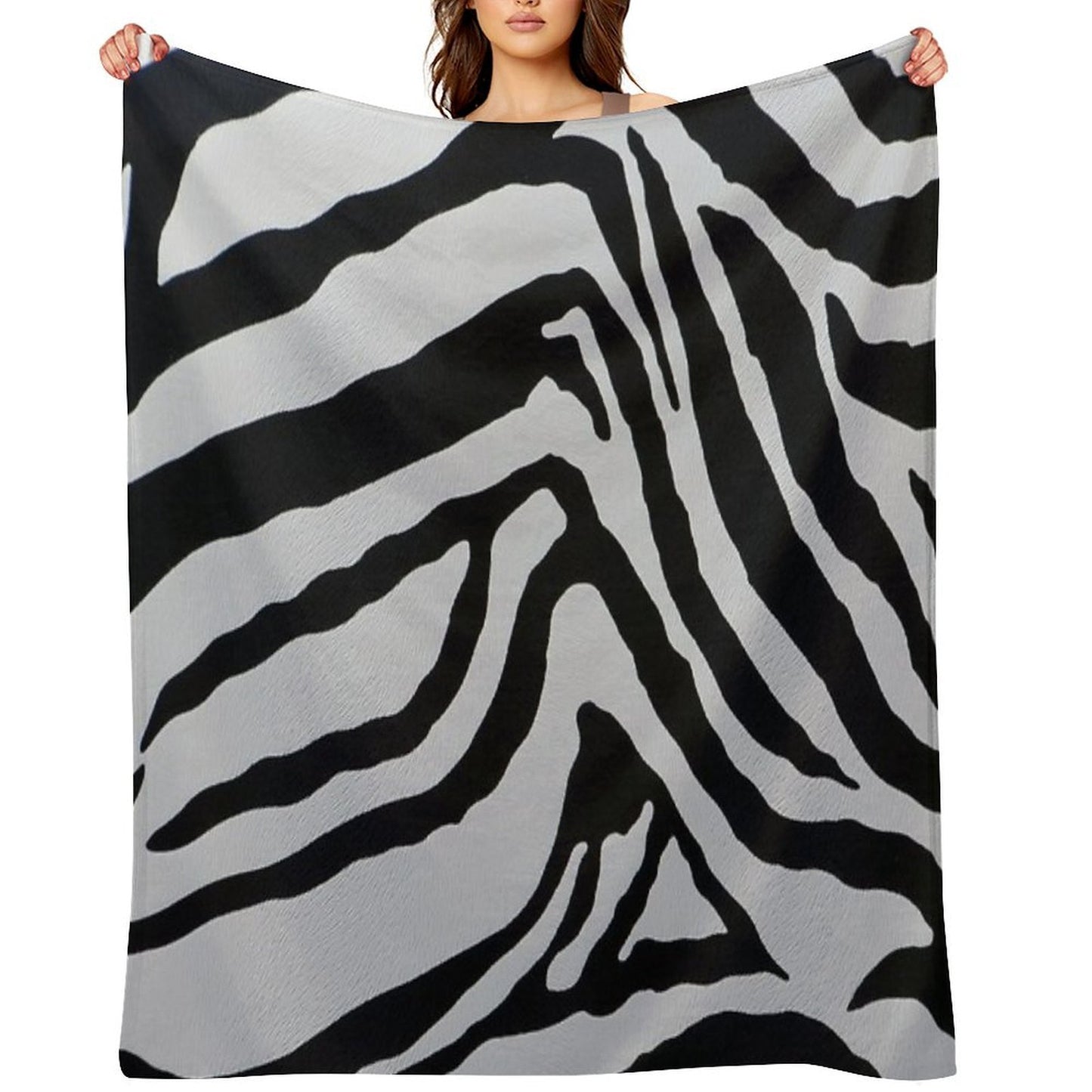 Zebra Pattern Easy Care Throw Blanket