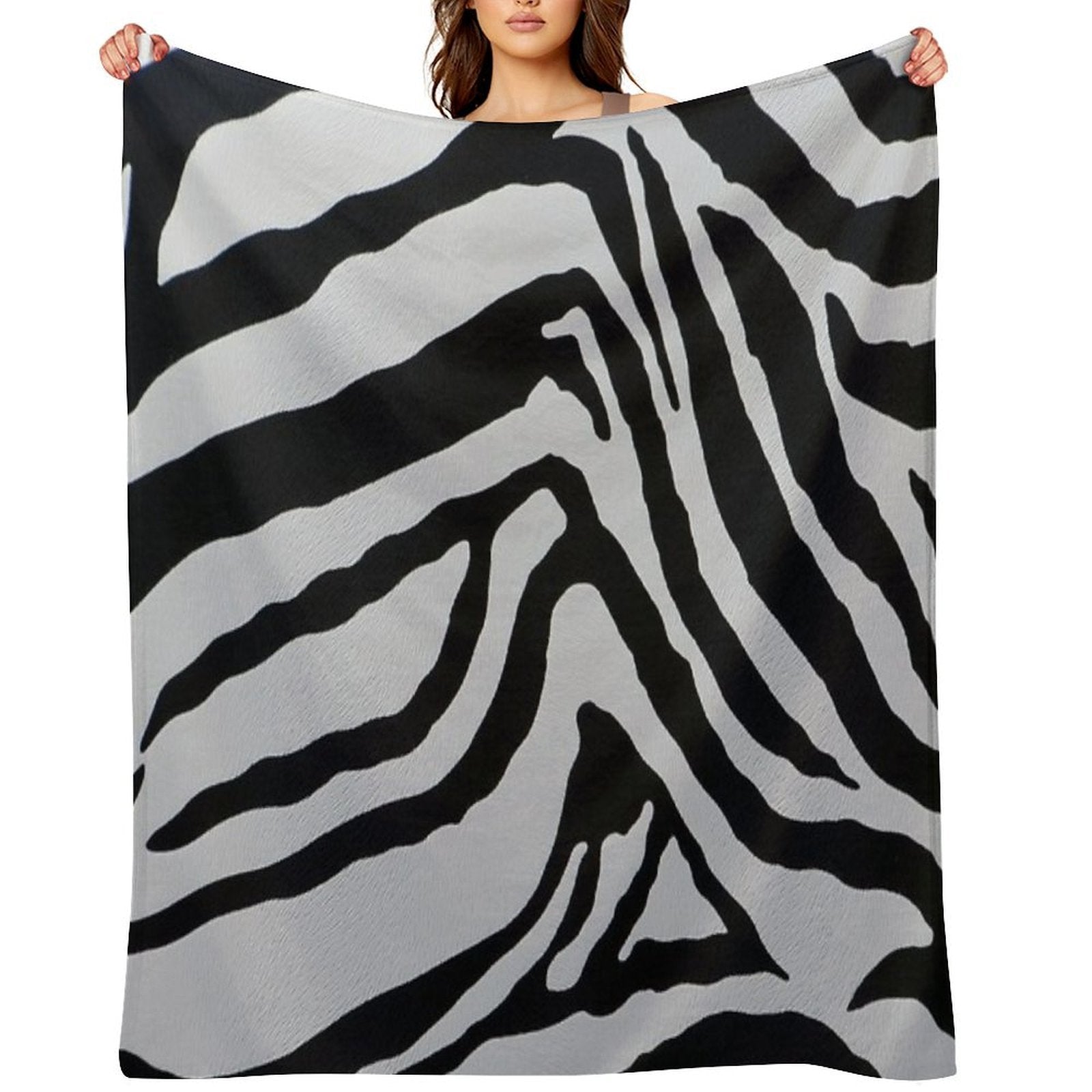 Zebra Pattern Easy Care Throw Blanket