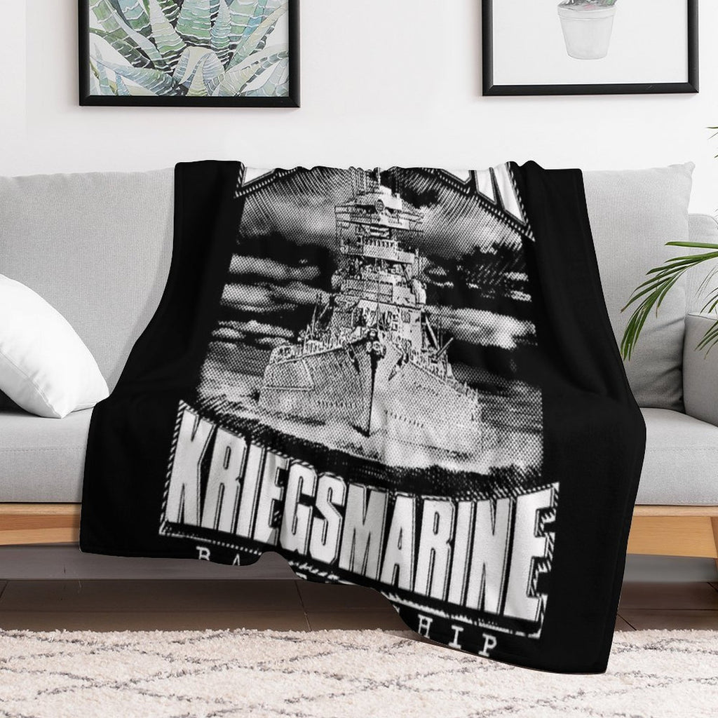 Battleship Bismarck Wrinkle-free Throw Blanket