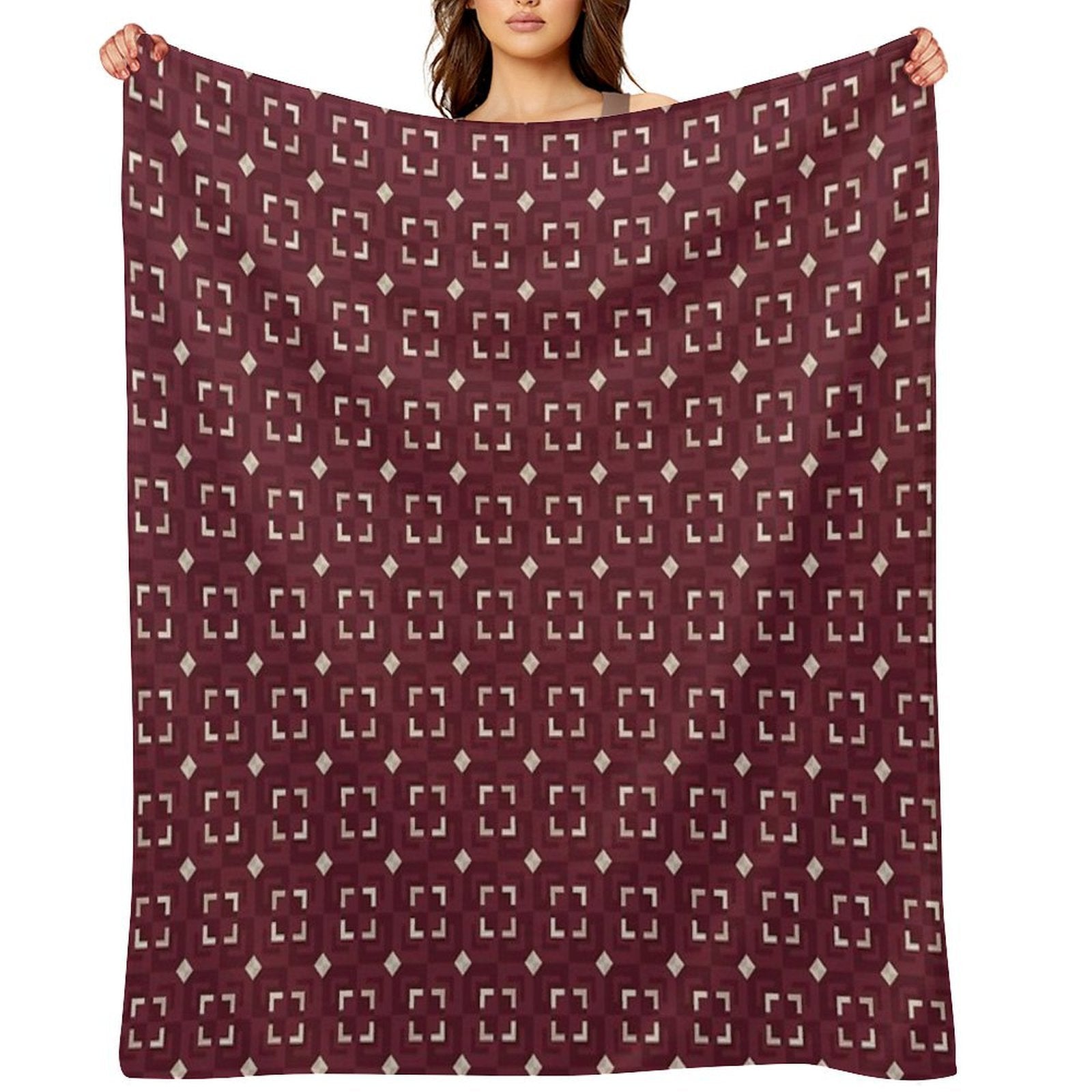 Red Pattern - Board Multi-functional Throw Blanket
