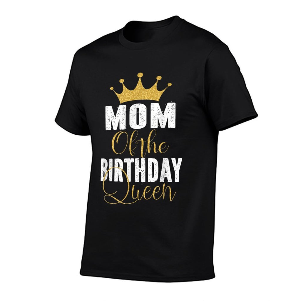 Mom Of The Birthday Queen Girls Bday Party Gift For Her  Rolled Sleeves T-Shirt