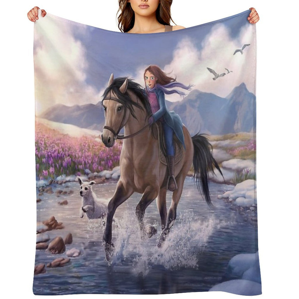 StarStable Horse Wallpaper Easy Care Throw Blanket