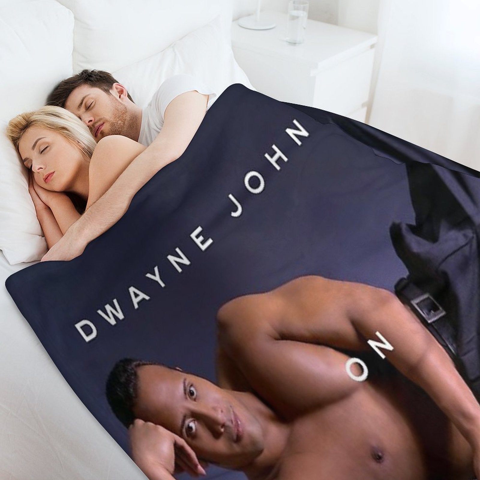 Dwayne Johnson on The Rock Plush Throw Blanket
