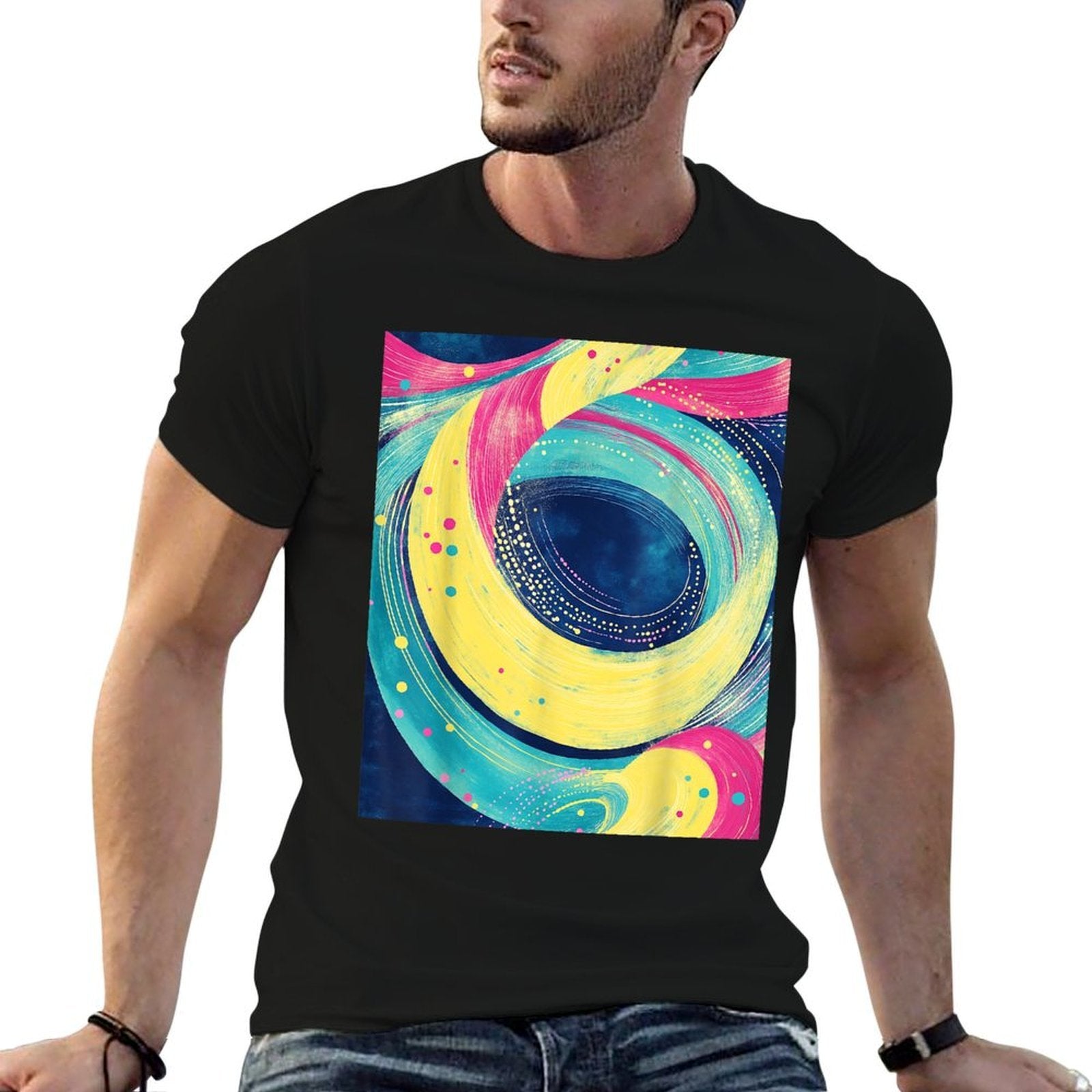 Abstract Swirl Design Modern Art Apparel  Quick-drying T-Shirt