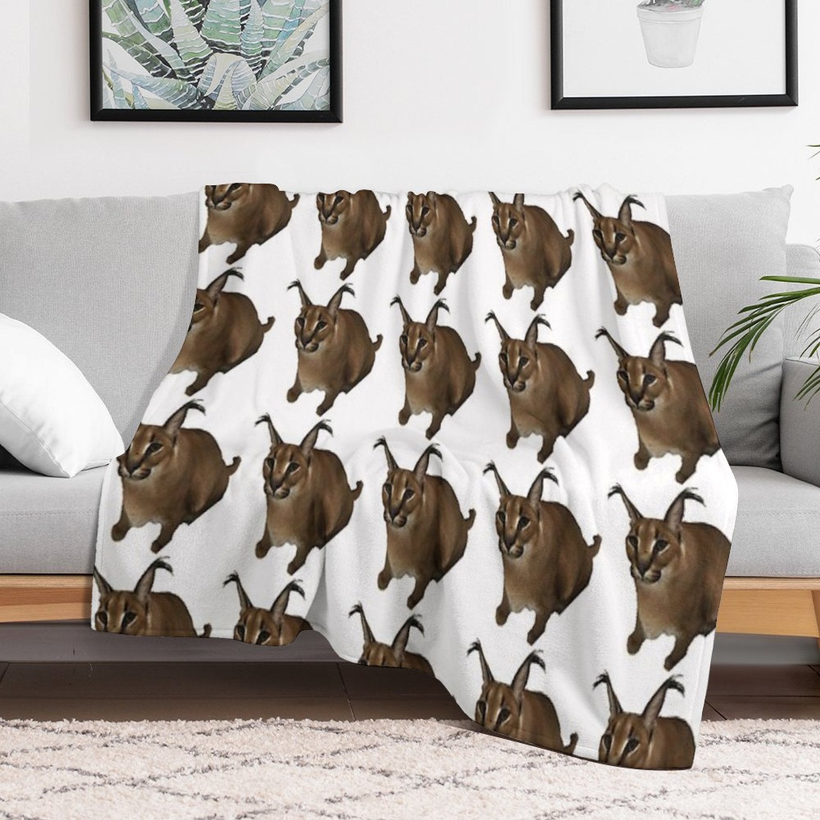 Floppa Gift-ready Throw Blanket