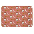 Blush Orange Gold Brown And White Sun And Moon Print  Anti-Trip Bath Mat