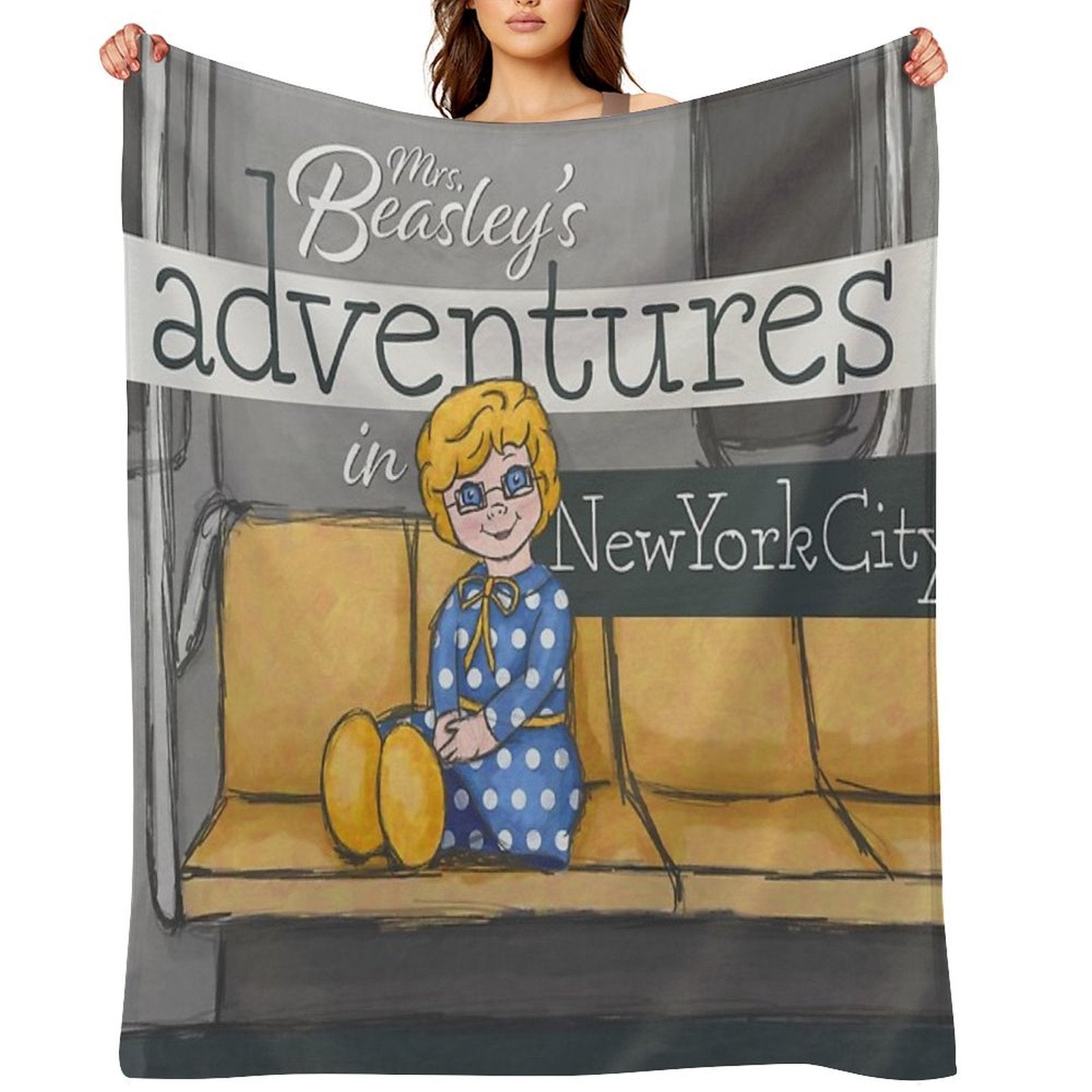 Mrs. Beasley's Adventures Velvety-soft Throw Blanket