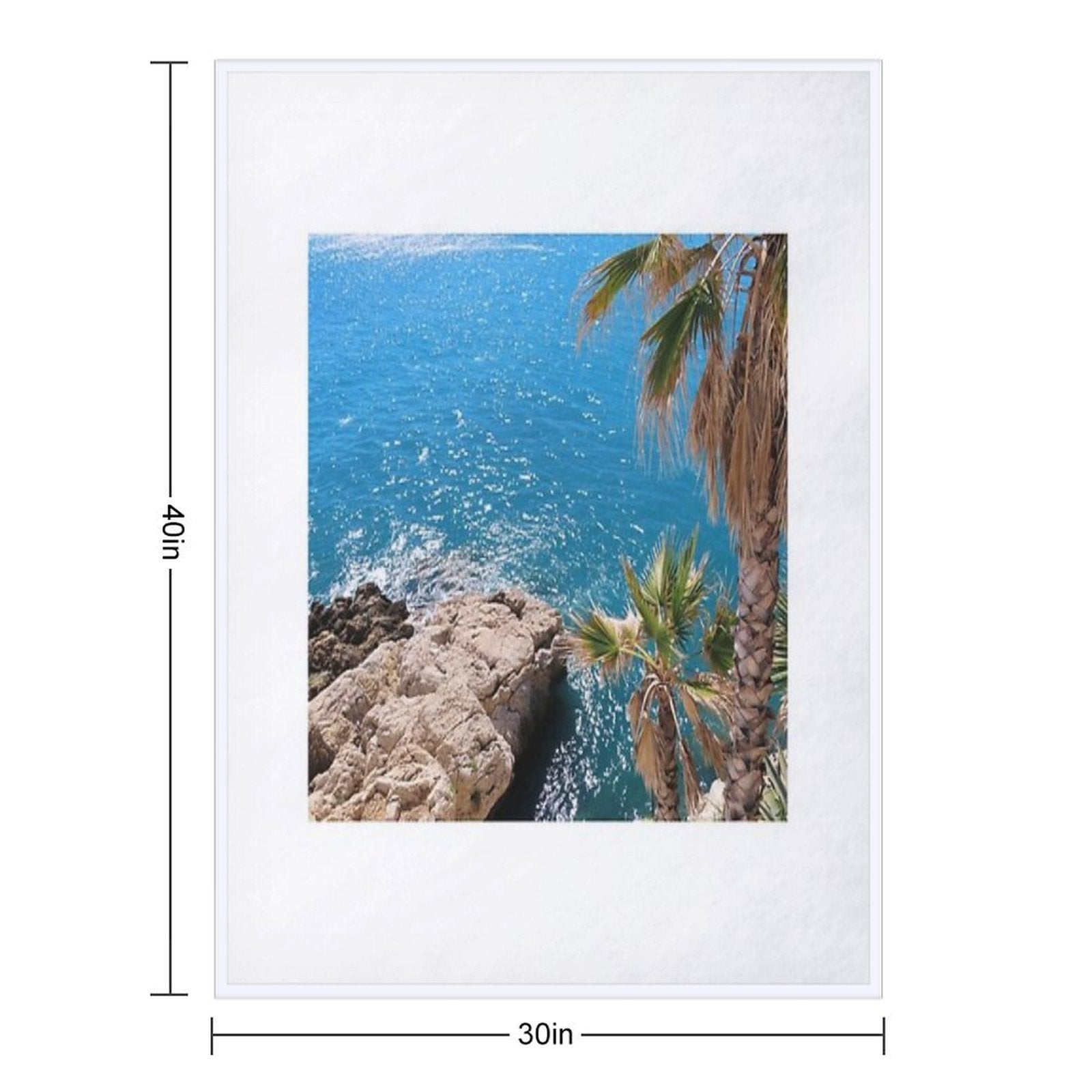 French Riviera Palms Lightweight Throw Blanket