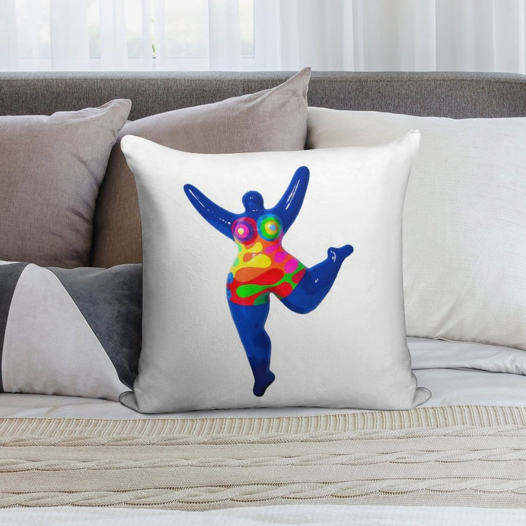 Blue Nana Biriney - Tribute to Niki De Saint Phalle Soft Multiple Sizes Throw Pillow
