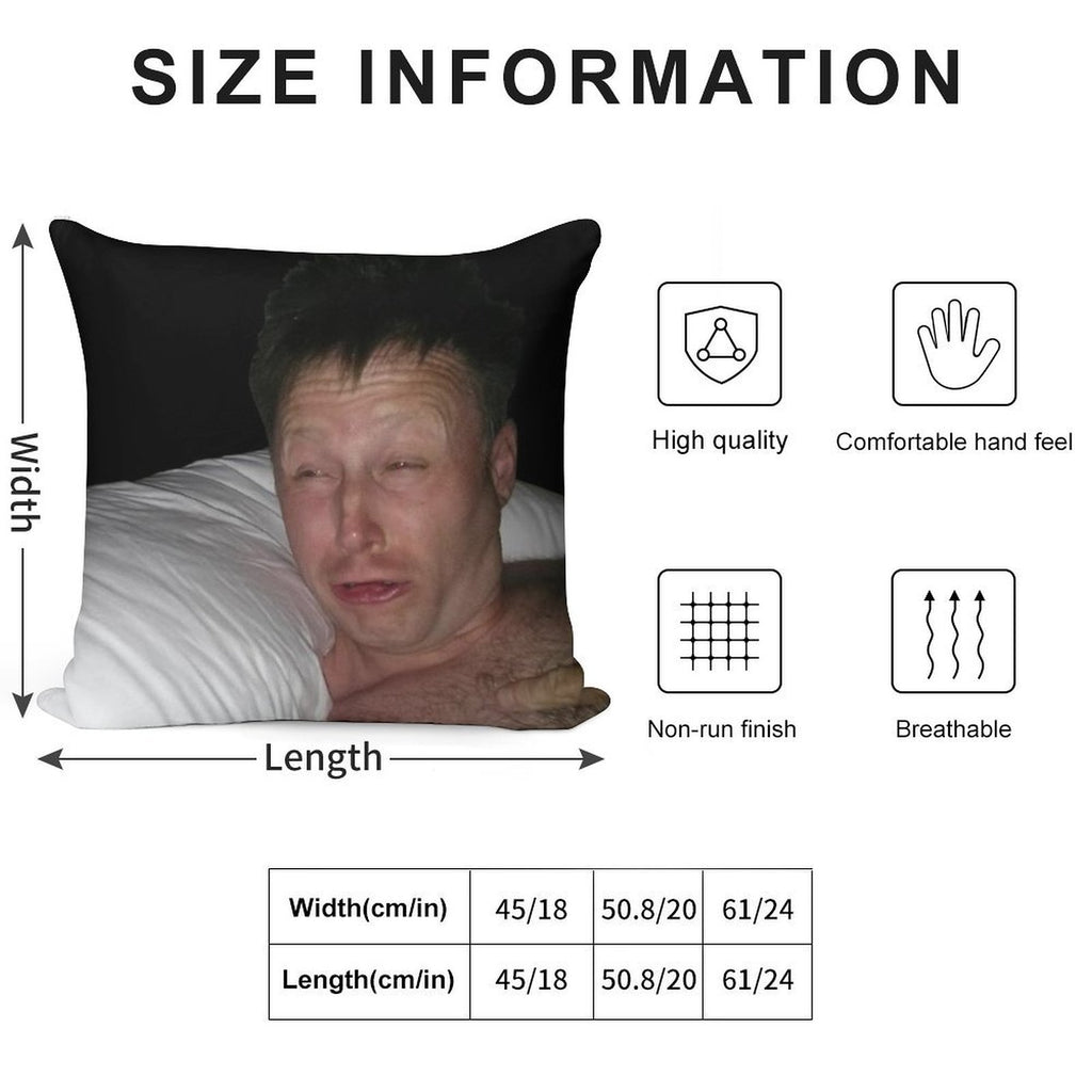 Limmy Waking Up Soft Gift Ready Throw Pillow