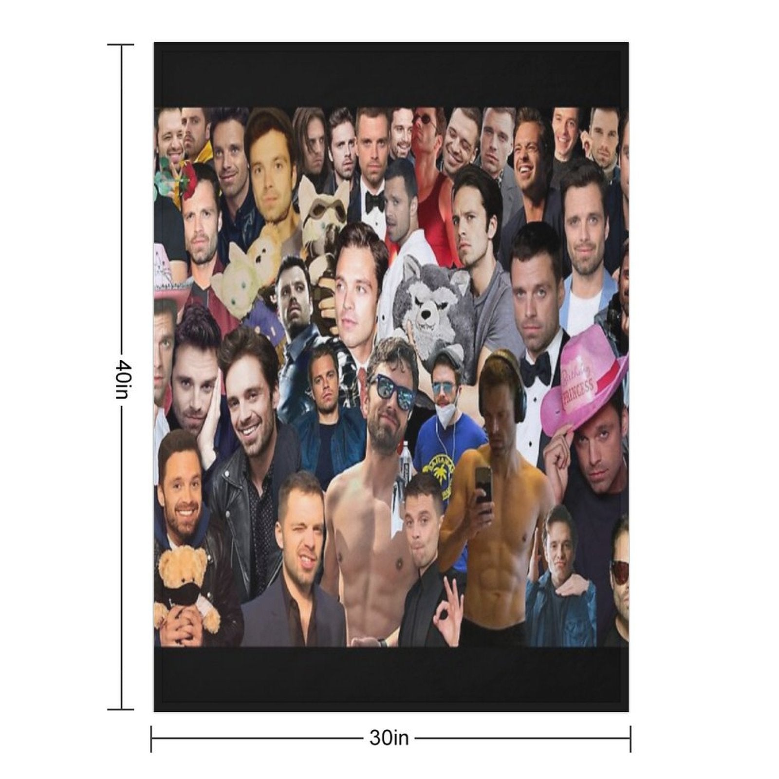 Sebby Collage Multi-functional Throw Blanket