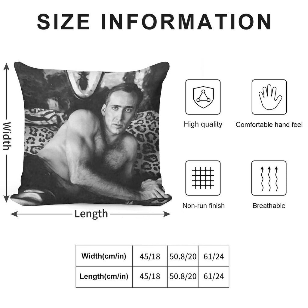 Hot Nicolas Cage Soft Bedroom Essential Throw Pillow