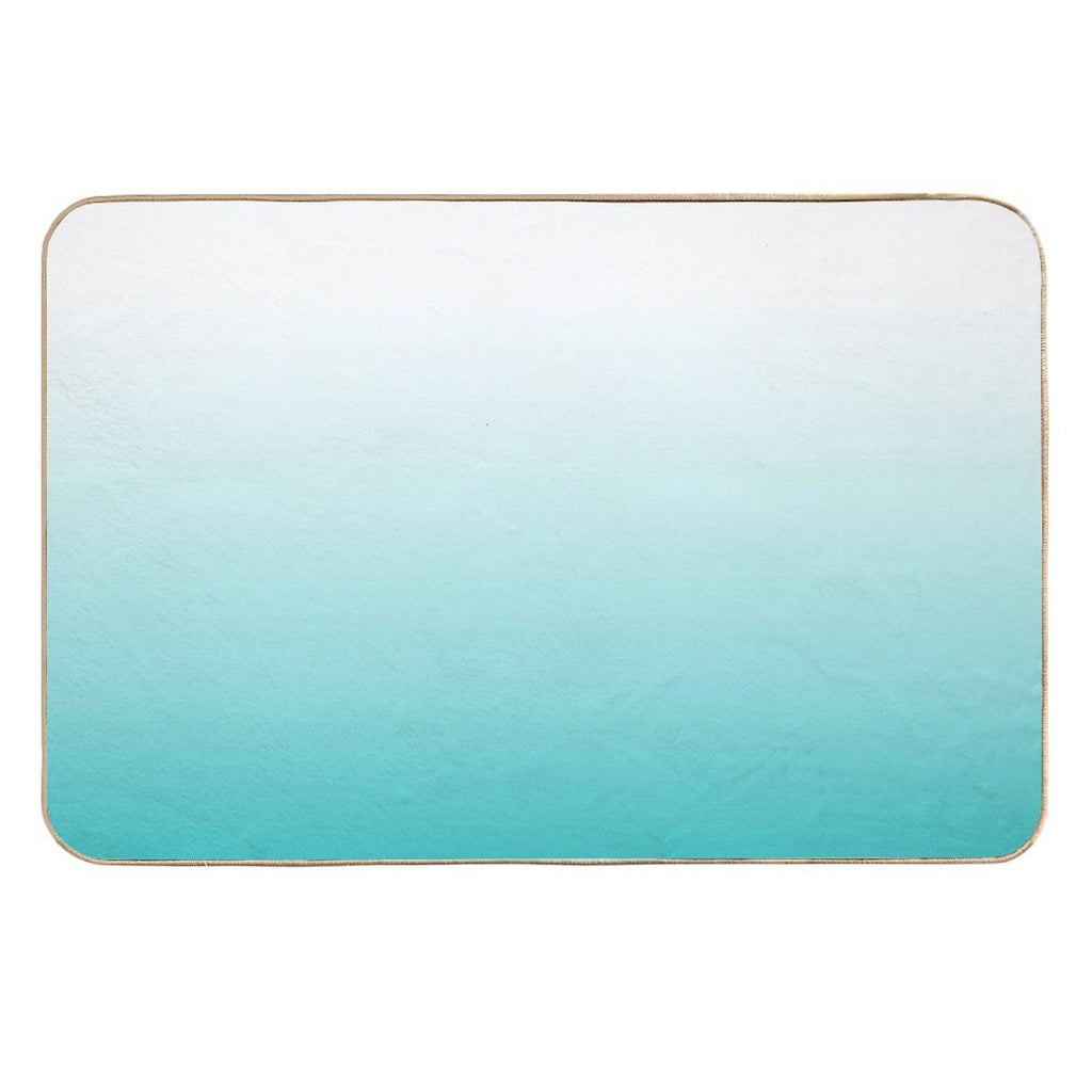 Turquoise Ombre  Slip-Resistant Bath Mat