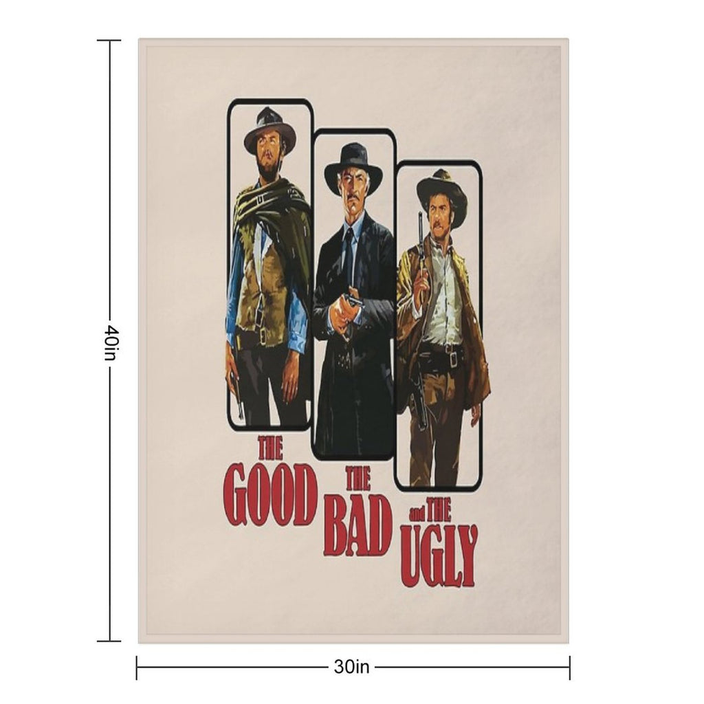 The Good The Bad And The Ugly Poster Graphic Velvety-soft Throw Blanket