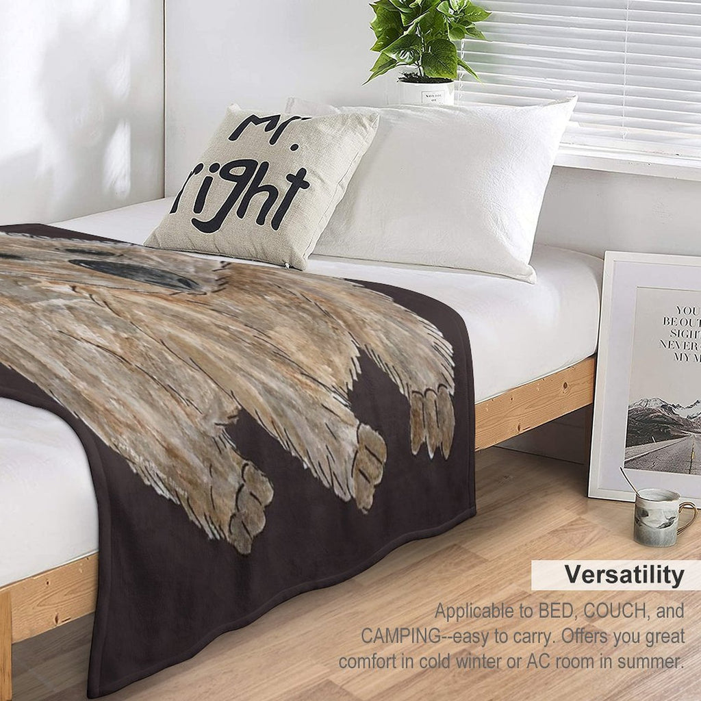 Wombat - Australian Animal Painting Shrink-resistant Throw Blanket