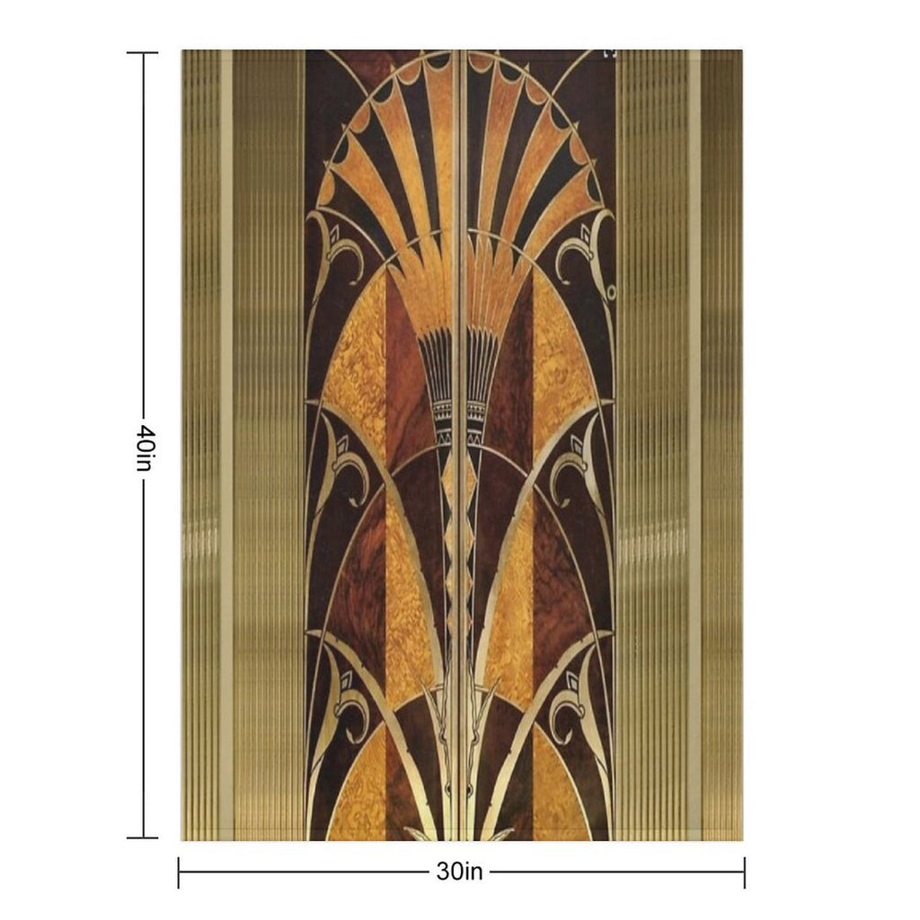 Chrysler Building Elevator Door Versatility Throw Blanket